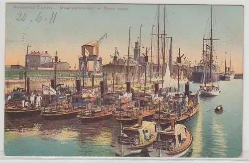46330 Ak Cuxhaven Division de recherche minière dans le nouveau port 1911