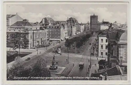 46314 Ak Düsseldorf Hindenburgwall Wilhelm Marxhaus 1930