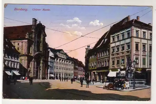 46310 Feldpost Ak Bamberg marché vert 1915