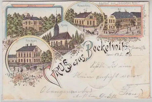 46286 Ak Lithographie Gruß aus Bockelwitz 1901
