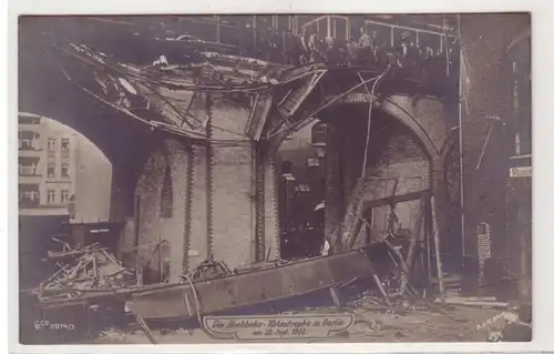46276 Ak La catastrophe de la grande voie ferrée à Berlin 1908