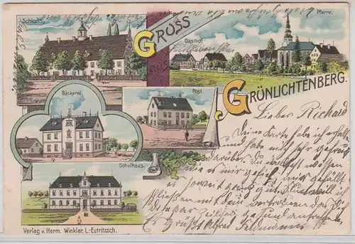 46262 Ak Lithographie Gruß aus Grünlichtenberg 1902