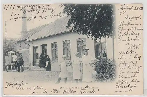 46257 Ak Salutation de Bobeck Boulangerie & Conditorei 1907