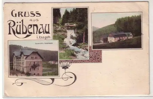 46246 Mehrbild Ak Gruß aus Rübenau im Erzgebirge 1918
