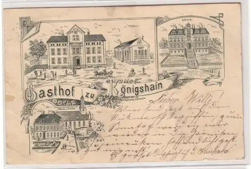 46230 Mehrbild Ak Gasthof zu Königshain 1900