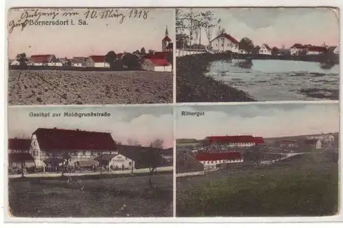 46218 Mehrbild Ak Börnersdorf in Sa. Gasthof usw. 1918