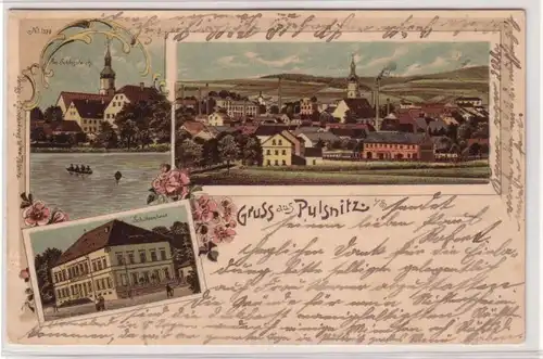 46206 Ak Lithographie Gruß aus Pulsnitz 1904