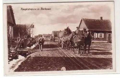 46183 Ak Borkowo in Ostpreußen Hauptstraße um 1915