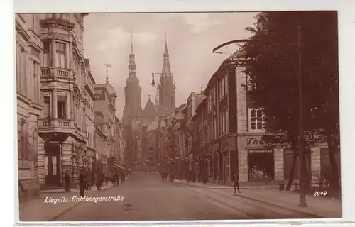 46177 Ak Liegnitz in Schlesien Goldbergerstraße um 1915