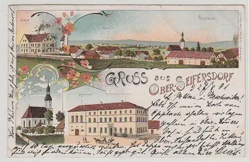 46147 Ak Lithographie Gruß aus Ober Seifersdorf 1901