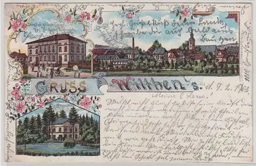 46106 Ak Lithographie Gruß aus Wilthen in Sachsen 1902