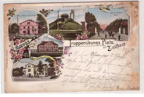 46084 Ak Lithographie Truppenübungsplatz Zeithain 1899