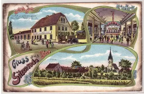 46075 Ak Lithographie Gruß aus Sitzenroda Gasthof 1913