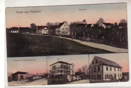 45998 Salutation multi-images Ak de Thalheim école etc. 1915