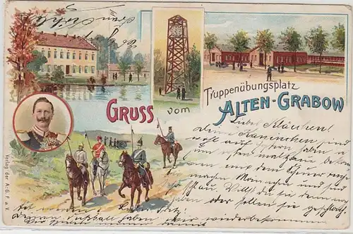 45981 Ak Gruß vom Truppenübungsplatz Altengrabow 1904