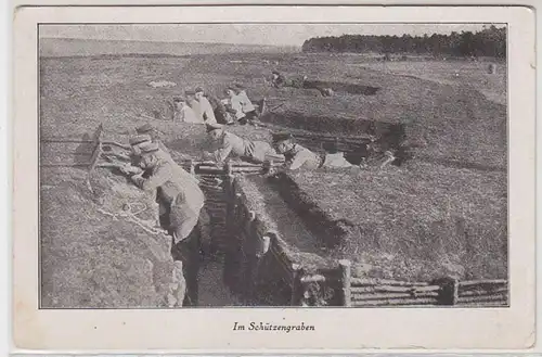 45964 Feldpost Ak im Schützengraben 1. Weltkrieg 1916