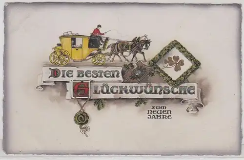 45845 Nouvelle année Chariot de poste de Garde Ak vers 1916