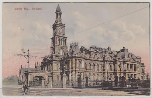45835 Ak Sydney Australie Town Hall Hôtel de ville 1908