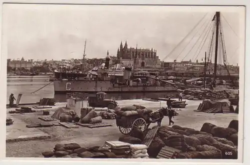 45820 Ak Palma de Mallorca Hafen um 1930