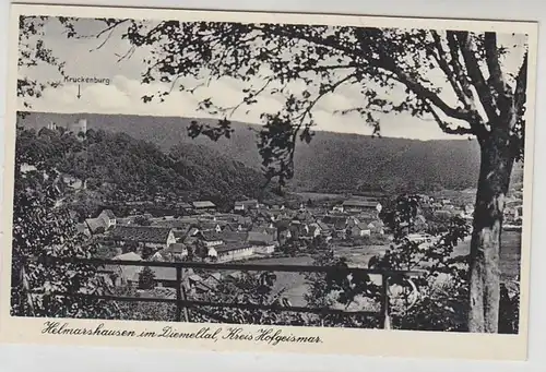 45818 Ak Helmarshausen dans le Diemelthal Vue totale 1940