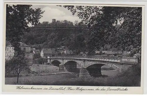 4581 Ak Helmarshausen au Diemelthal Diemelbrücke 1938