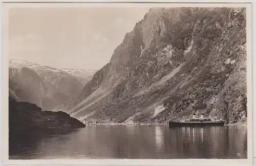 45801 Ak Norwegen Gudvangen Dampfer um 1940