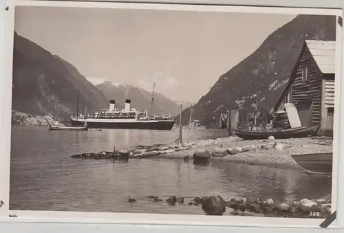45794 Ak Norwegen Hardangerfjord Dampfer um 1940