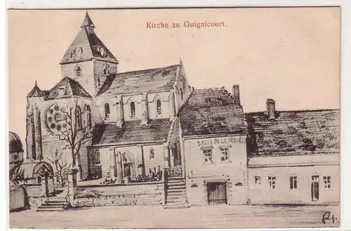 45776 Ak Kirche zu Guignicourt Frankreich um 1915
