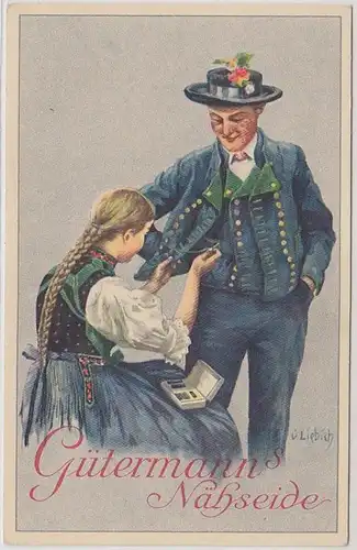 45755 Reklame Ak Gütermann's Nähseide um 1930
