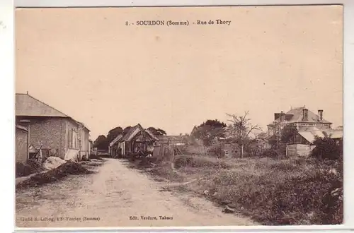 45691 Ak Sourdon (Somme) Rue de Thory um 1915
