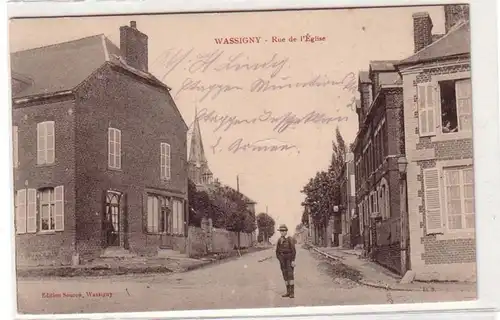 45683 Ak Wassigny France Rue de L'Eglise um 1915
