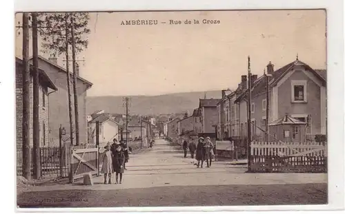 45654 Ak Ambélieu Rue de la Croze vers 1915