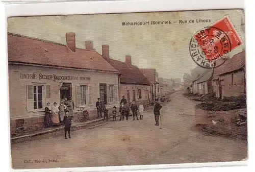 45644 Ak Meharicourt (Somme) Rue de Lihons 1909