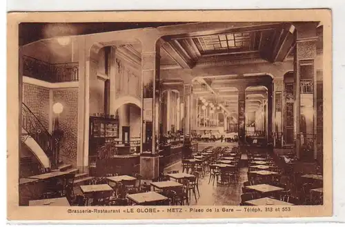 45638 Ak Metz Place de la Gare Restaurant 1935