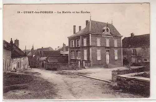 45629 Ak Cussy-les-Forges La Mairie et les Écoles 1915