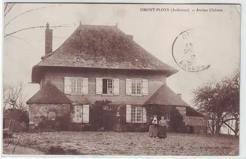45614 Ak Omont Ploys (Ardennes) Ancien Chateau 1913