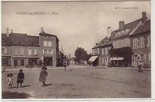 45581 Ak Pierre en Bresse France Place um 1910