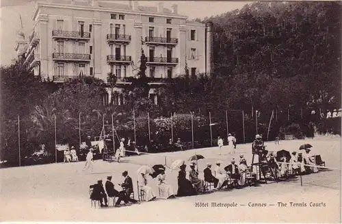 45569 Ak Cannes Hotel Metropole the Tennis Courts 1910