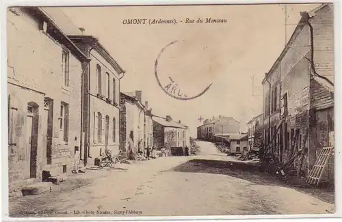 45566 Ak Omont (Ardennes) France Rue du Monceau 1915