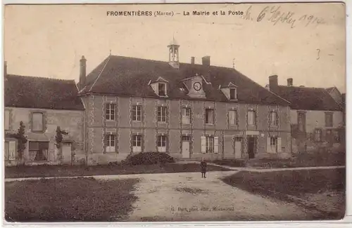 45564 Feldpost Ak Fromentieres (Marne) La Mairie et la