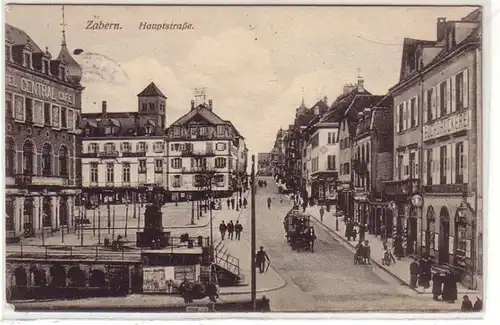45554 Feldpost Ak Zabern Hauptstrasse 1916