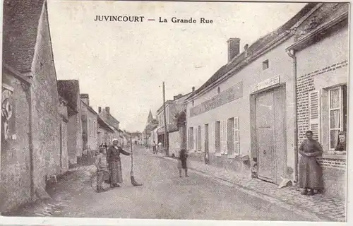 45551 Ak Juvincourt France La Grande Rue vers 1915