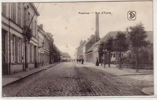 45549 Ak Messines Belgien Mesen Rue d'Ypres 1915