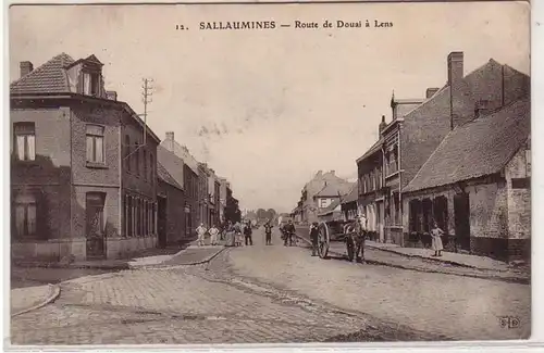 45540 Feldpost Ak Sallaumines Route de Douai á Lens1914