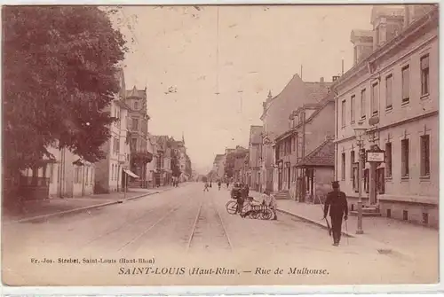 45536 Ak Saint Louis (Haut Rhin) Rue de Mulhouse 1925