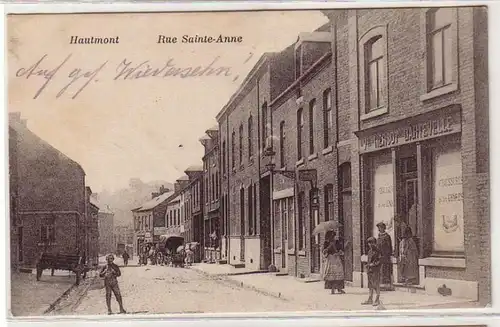 45555 Feldpost Ak Hautmont Rue Sainte Anne 1916