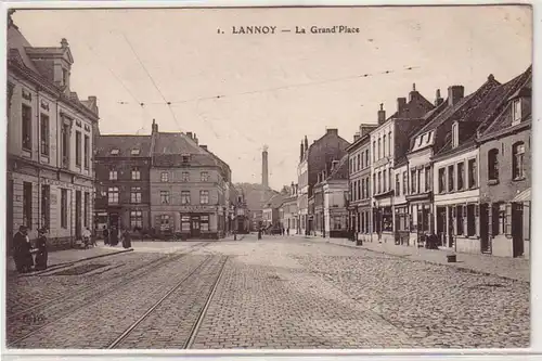 45502 Feldpost Ak Lannoy La Grand Place 1915
