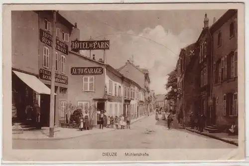 45503 Feldpost Ak Dieuze Mühlenstrasse Hotel 1916
