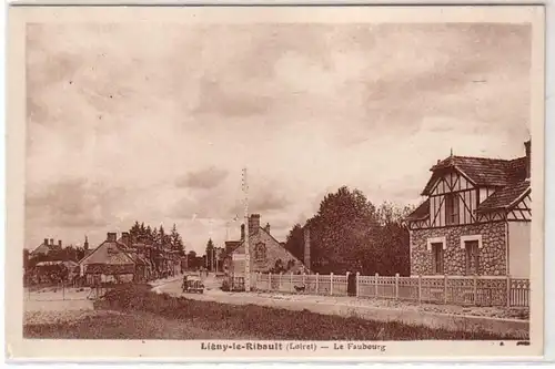 45501 Ak Ligny le Ribault (Loiret) Le Faubourg 1940