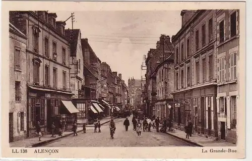 45498 Ak Alencon France La Grande Rue um 1915